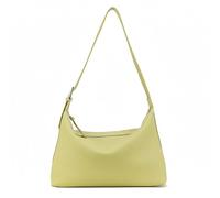 Mabel London Large Faux Leather Slouch Tote Bag for Women - Adjustable Shoulder Strap with Zip Pockets - Julia (Lemon Green)