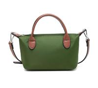 Mabel London Mini Crossbody Tote Bag - Top Handle Handbag with Adjustable Strap, Lightweight Nylon or Pebbled PU Leather - Soho (Nylon - Deep Green)