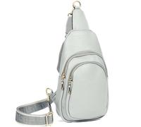 Mabel London Sling Bag For Women & Men - Small Monostrap Rainproof Backpack Crossbody Chest Bag Purse - Juliet (Light Grey)