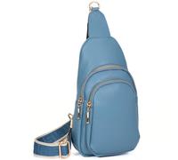 Mabel London Sling Bag For Women & Men - Small Monostrap Rainproof Backpack Crossbody Chest Bag Purse - Juliet (Denim)