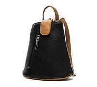 Mabel London Stylish Convertible Mini Backpack for Women - Small Vegan Leather Rucksack Crossbody Bag with Zip Pockets - Charlotte (Black)