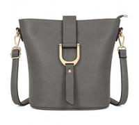 Mabel London Women’s Vegan Leather Crossbody Shoulder Bag - Medium Everyday Tote with Horseshoe Buckle & Zip Pocket - Frankie