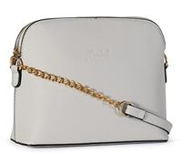 Mabel London Womens Small Cross-Body Shoulder Bag with Back Zipped Pocket - Lightweight & Trendy - Noe (Light Grey)