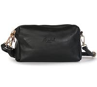 Mabel London Womens Small Minimalist Multiple Compartments Cross-Body Bag with Wristlet & Adjustable Shoulder Strap - Dara (Black)