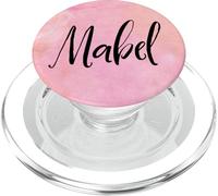 Mabel name Black on Pink - Mabel PopSockets PopGrip for MagSafe