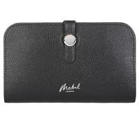 Mabel PU Vegan Leather Wallet for Women RFID Blocking Ladies Coin Zipper Boxed Purse with Multiple Card Slots - Ada - Black