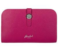 Mabel PU Vegan Leather Wallet for Women RFID Blocking Ladies Coin Zipper Boxed Purse with Multiple Card Slots - Ada - Hot Pink