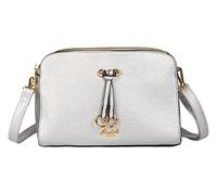 Mabel Small Multi Pockets Cross-Body Bag - Womens Faux Leather Shoulder Handbag - Cute Stylish & Elegant Design - Naomi (Silver)