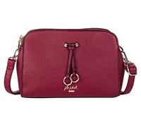 Mabel Small Multi Pockets Cross-Body Bag - Womens Faux Leather Shoulder Handbag - Cute Stylish & Elegant Design - Naomi (Wine Red)