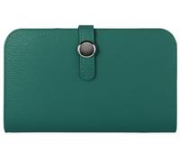 Mabel Vegan Leather Wallet for Women RFID Blocking Ladies Coin Zipper Boxed Purse with Multiple Card Slots - Ada (Petrol Green)