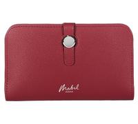 Mabel Vegan Leather Wallet for Women RFID Blocking Ladies Coin Zipper Boxed Purse with Multiple Card Slots - Ada (Red)