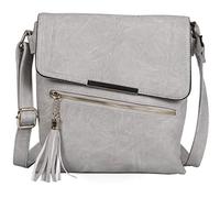Mabel Women’s Cross Body Handbags - Trendy Messenger Long Shoulder Strap Bags - With a Protective Storage Bag (Design 6 - Light Grey)