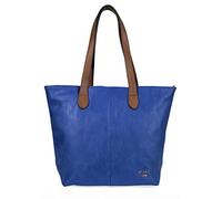 Mabel Womens Lightweight Plain Handbag - Soft 100% Vegan PU Leather Tote Shoulder Bag - Brook (Blue)
