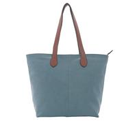 Mabel Womens Lightweight Plain Handbag - Soft 100% Vegan PU Leather Tote Shoulder Bag - Brook (Denim Blue)