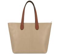 Mabel Womens Lightweight Plain Handbag - Soft 100% Vegan PU Leather Tote Shoulder Bag - Brook (Khaki)