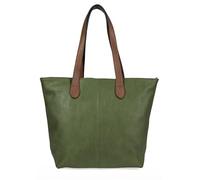 Mabel Womens Lightweight Plain Handbag - Soft 100% Vegan PU Leather Tote Shoulder Bag - Brook (Lime Green)