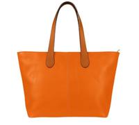 Mabel Womens Lightweight Plain Handbag - Soft 100% Vegan PU Leather Tote Shoulder Bag - Brook (Orange)