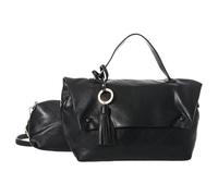 Mabel Womens Top Handle Shoulder Handbag with a Second Bag with Multiple Carry Options - 100% Vegan Leather Purse - Sage (Black)