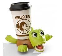 MAbelo Funny Turtle Coaster, 3D Printed Turtle Coaster with Moving Limbs & Funny Face, Anti-Stress Beer Mat for Office, Home & Gifts (Light Green)