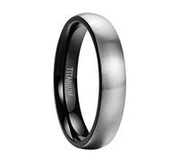 Mabohity Men's / Women's Matt Brushed Titanium Ring Curved Wedding Band Engagement Ring Friend Ring Wedding Band 3 mm 4 mm 6 mm 7 mm 8 mm Width Black Silver Size 47 to 72 3 mm.