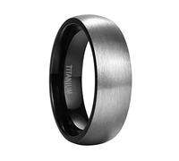 Mabohity Men's / Women's Matt Brushed Titanium Ring Curved Wedding Band Engagement Ring Friend Ring Wedding Band 3 mm 4 mm 6 mm 7 mm 8 mm Width Black Silver Size 47 to 72, Titanium,