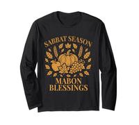 Mabon Blessings for Fall Harvest Pagan Equinox Sabbat Art Long Sleeve T-Shirt