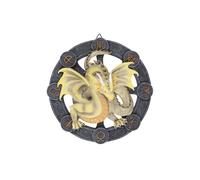 Mabon Dragon Resin Wall Plaque KDMD Yellow One Size
