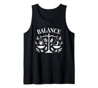 Mabon Symbol Balance Sun with Moon and Libra Autumn Design Tank Top