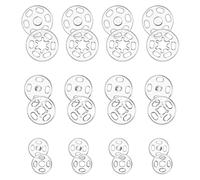 Mabor 100 Sets Clear Snaps for Sewing, 7/10/15mm Transparent Buttons Plastic Snap Shirt Buttons Round Sewing Snaps and Fasteners for Clothes Pants Backpacks Shirts Jackets Suits Jeans Uniforms Coats