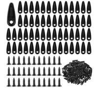 Mabor 100Pcs Picture Frame Backing Clips Black Back Pictures Frame Hardware Backing Clips Metal Turn Button with Screws for Hanging Artwork Decoration