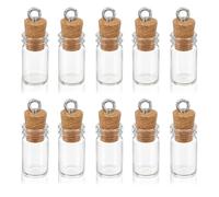 Mabor 10Pcs Small Glass Bottles with Cork, Mini Glass Wishing Bottles Spell Jars Message Tiny Glasses Jars with Cork Lids/Stoppers for DIY Crafts