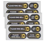 Mabor 12Pcs Tiny Please Ring Bell Sign Sticker, 4 Sizes