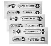 Mabor 12Pcs Tiny Please Ring Bell Sign Sticker, 4 Sizes Self-Adhesive Waterproof Small Ring Bell Sign for Home Business Offices Doorbell