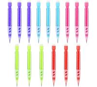 Mabor 15 Pcs Mini Mechanical Pencils 0.7 mm Automatic Pencils with Mini Erasers Pens Stationery Supplies for Home Office School Writing Drawing Sketching