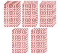 Mabor 15 Sheets Red Number Stickers 1-300, Small 1cm Round Inventory Labels for Organization, Classification and Storage Bins