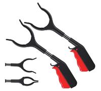 Mabor 2-Pack Grabber Tool with 360° Rotating Jaw - Lightweight Trash Grabber Pickup Stick for Seniors, Gardening, and Household Use (Black)