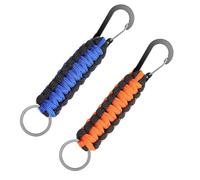 Mabor 2 Pcs Paracord Keychain, Heavy Duty Key Chain Military Braided Key Chain with Clip Heavy Duty Key Lanyard for Backpack for Men Women for Camping, Hiking, Fishing