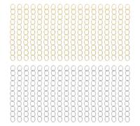 Mabor 200Pcs Chain Extender for Necklace, Necklace Extension, Gold Silver Bracelet Chain Extender Tails Removable for Jewelry Bracelet Anklets Making