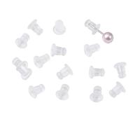 Mabor 200PCS Silicone Earring Backs for Studs, Clear Rubber Earring Backs Replacement, Low Allergenicity Plastic Ear Stoppers