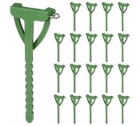 Mabor 20Pcs Boutonniere Pins for Men, Green Triangle Corsage Safety Clips Kit, Corsage Base Supplies, Buttonhole Flowers Pins Holder for Wedding Party Bride Groom Bridegroom DIY Brooch Making Base
