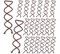Mabor 20PCS Spiral Hair Pins - Corkscrew Bobby Pins for Hair Buns & Styling, Brown Spin Pin