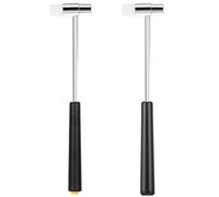 Mabor 2Pcs Dual Head Small Hammer, Lightweight Mini Hammer, 7.1 Inch Plastic & Metal Head Mallet Mini Jewelry Hammers for Crafts Watches Tuning Musical Instruments Supplies