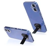 Mabor 2Pcs Thin Phone Kickstand Attachment, Universal Kickstand for Phone Case Vertical/Horizontal Metal Rotatable Cellphone Stand for Desk, Black