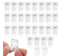 Mabor 30Pcs Self Adhesive Clips, Mini Clear Plastic Sticky Clips for Wall Hanging, Office & Home Decorations, Photo & Document Application