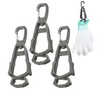 Mabor 3Pcs Glove Clips for Work Glove Holders, Work Glove Holder for Duty Belt, Belt Grabber Clip for Construction Worker(Green)