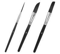 Mabor 3Pcs Pinstriping Brush, Striping Brushes Long Liner, Script Liner & Sword & Scroll Brushes, Professional Art Paintbrushes Paint Brush
