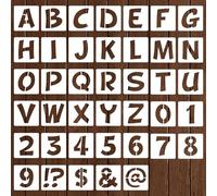 Mabor 40 Pcs Reusable 4 Inch Letter Stencils, PET Plastic Alphabet Number Templates for Painting on Wood, Wall, Fabric, Craft DIY Decoration