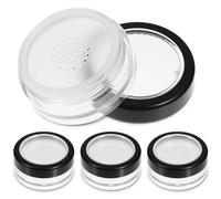 Mabor 4Pcs 10ml Loose Powder Containers for Women Girls Refillable Empty Makeup Powder Container Reusable No Leak Compact with Rotatable Sifter, Travel Sized