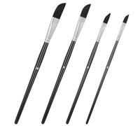 Mabor 4Pcs Dagger Brush Watercolor, Pinstriping Striper Brush, Striping Brushes Long Liner for Acrylic Oil Gouache, Professional Art Paintbrushes Paint Brushes
