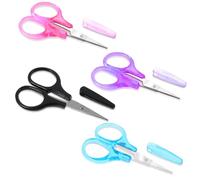 Mabor 4Pcs Small Scissors All Purpose, Tiny Craft Stainless Steel Precision Scissors with Protective Cover for Paper Cutting Scrapbooking Crafting Cross Stitch
